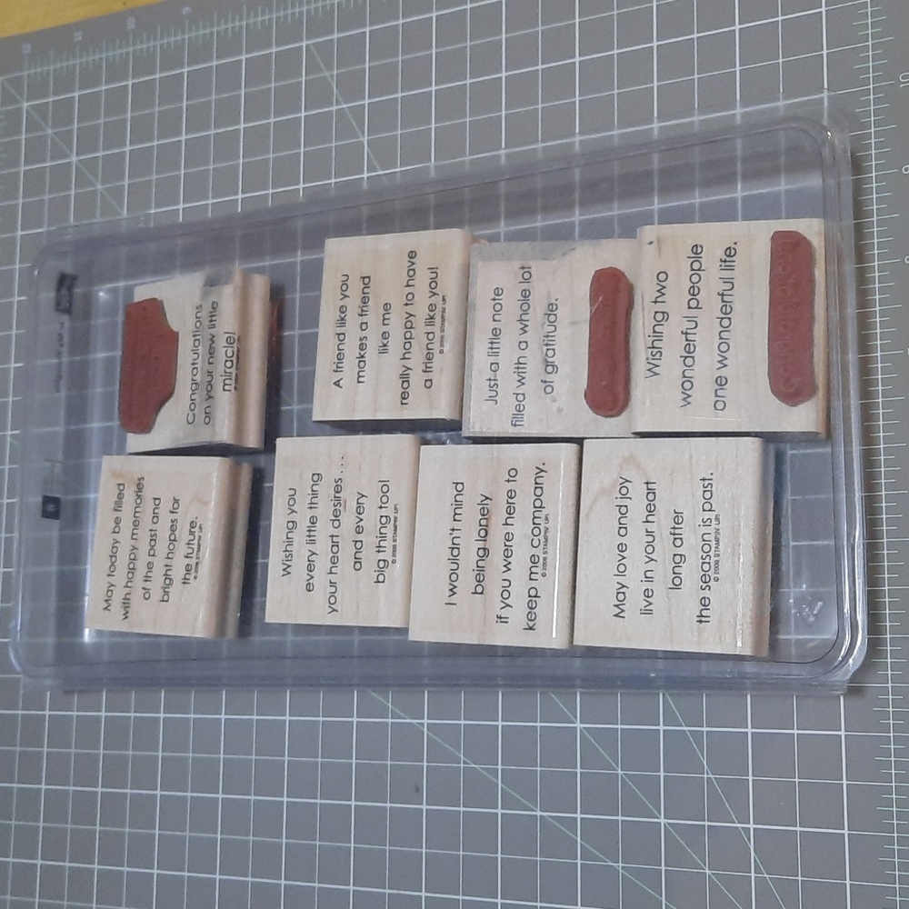 In my Thoughts rubber Stampin Up set